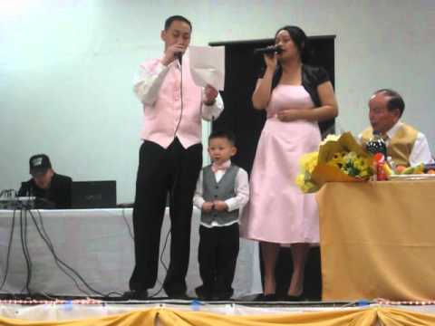 tou thao and dee thao and little cutie nephew tristan thao singing yawg thiab pog