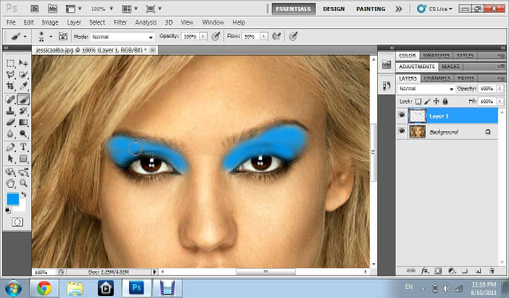 Photoshop CS5 Applying Digital Makeup - video 3