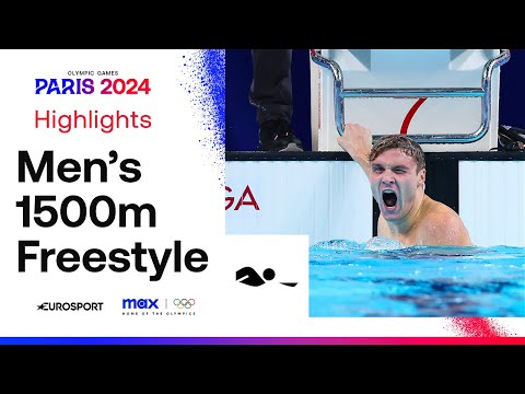 ANOTHER WORLD RECORD! 😮‍💨 | Men's Swimming 1500m Freestyle Highlights | #Paris2024