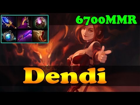 Dota 2 - Dendi 6700 MMR Plays Lina Vol 1 - Ranked Match Gameplay!