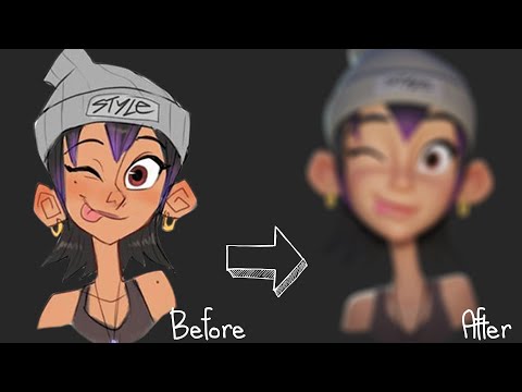 2D Drawing to 3D Sculpt with ZBRUSH and BLENDER!