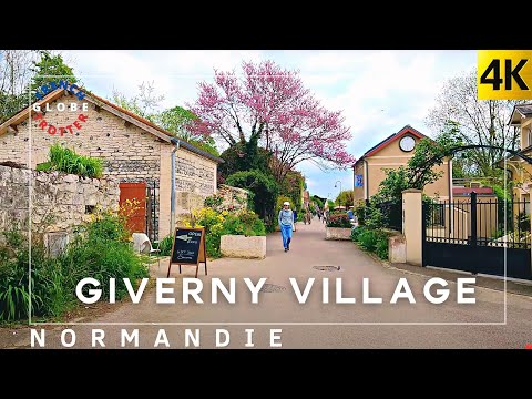 🇫🇷 France GIVERNY VILLAGE🌷Rue Claude Monet Complete 4K Beautiful French Countryside Walk