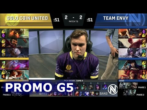 Team EnVyUs vs Gold Coin United | Game 5 Promotion / Relegation S7 NA LCS Summer 2017 | NV vs GCU G5