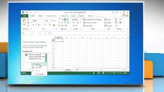 How to use the Document Recovery task pane Excel 2013
