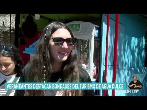 El balneario Las Cañas, en Río Negro, registra una importante presencia de turistas