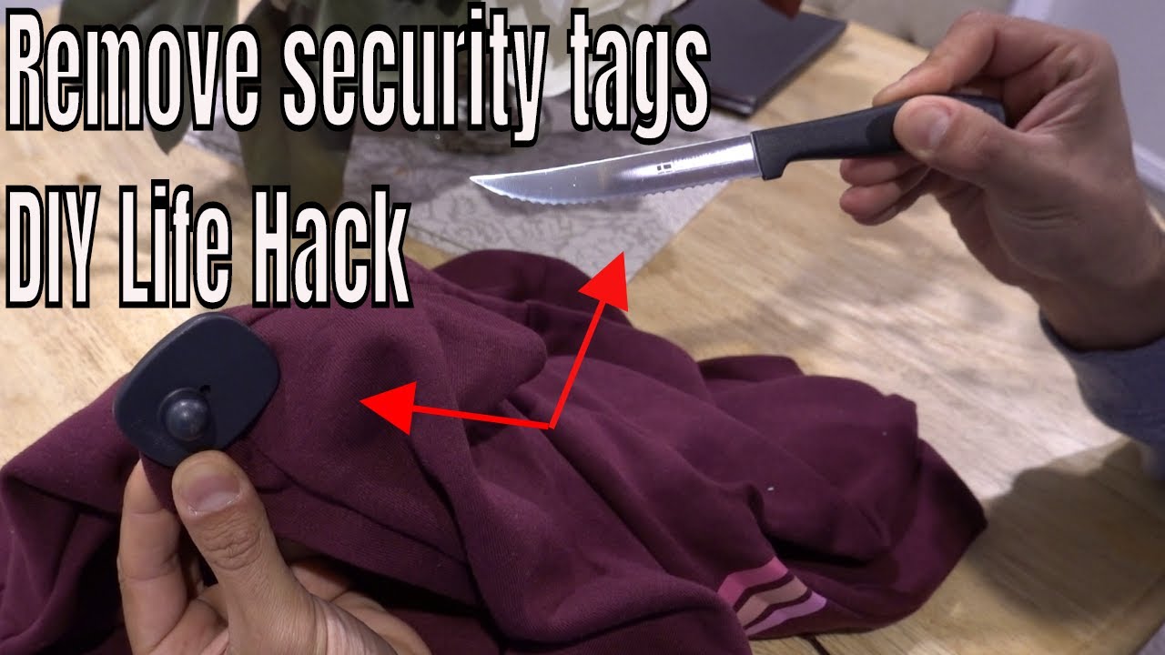 How to remove a security tag from clothing - Life Hack DIY