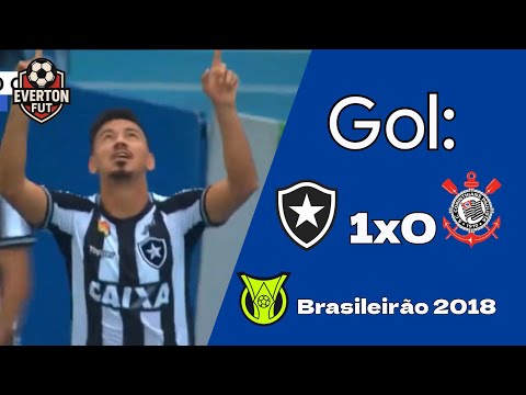 Gol: Botafogo 1x0 Corinthians - Brasileirão 2018 (TV Globo)