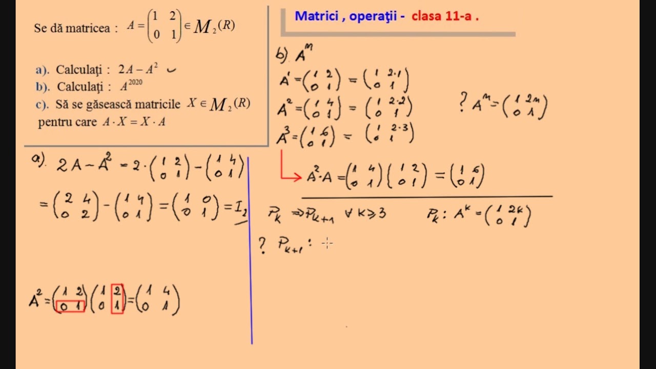 Watch Exercitii Cu Matrici Clasa 11 Now Matrici. Operatii - Exercitii rezolvate (clasa a XI-a)