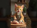 Orange Tabby Cat Cooking Chicken Meow Meow Music Cute CatChef Cat Ai Catcooking Aishorts