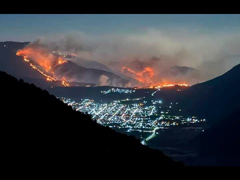 Se registra incendio forestal de grandes dimensiones en Veracruz