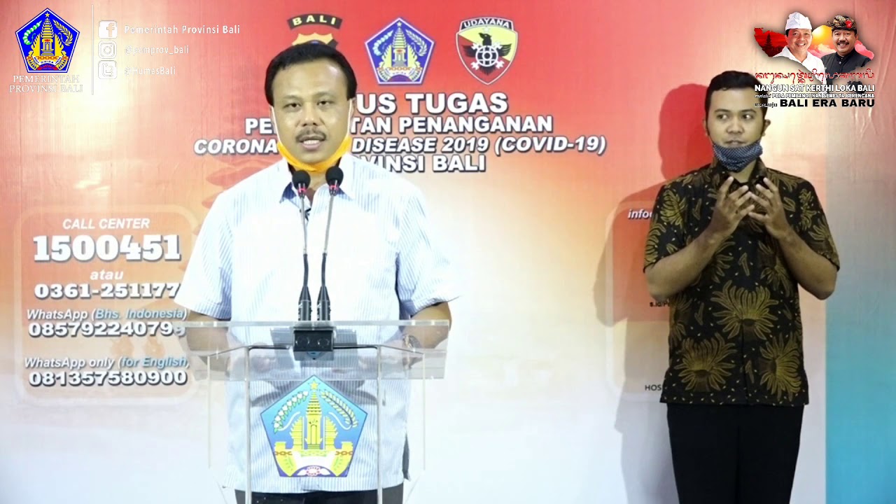 Siaran Pers Perkembangan Penanggulangan COVID–19 Provinsi Bali per 15 April 2020