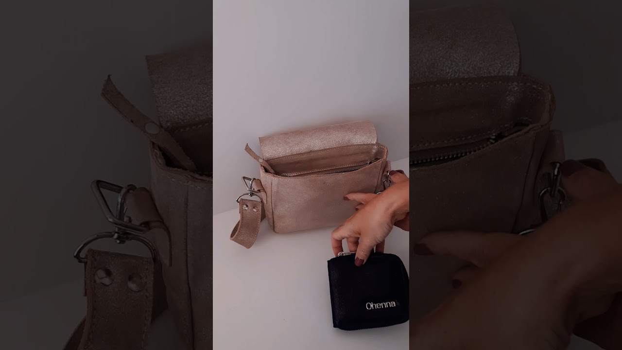 Bolso Luna Pequeño En Piel De Ternera Y Jacquard De Anagrama