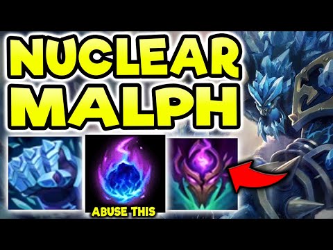 NUCLEAR MALPHITE TOP! 1V9 TOP EASIER THAN EVER - MALPHITE TOP GAMEPLAY (Season 11 Malphite Guide)