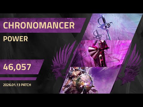 [CnD] Power Chronomancer (Da/Sw & Gs) 47,840 (46,057) DPS Benchmark | January 13 Patch