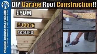 Garage roof build with EPDM rubber roofing. Garage roof construction. DIY EPDM roof install!!
