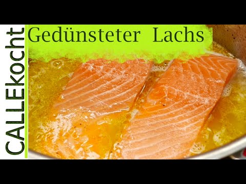 Butter bei die Fische - Lachs in Weißwein gedünstet - Lecker, schnell