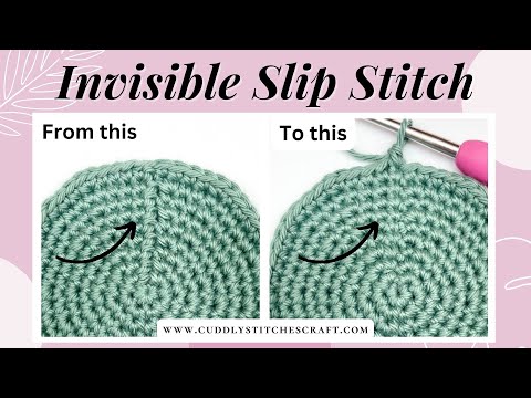 How to crochet invisible slip stitch - single crochet | Seamless join when working in crochet rounds
