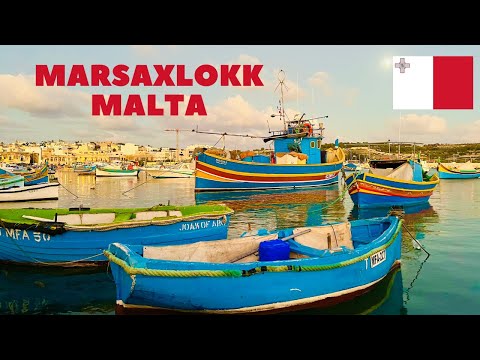 Amazing place to visit in Malta | The Traditional Fishing Village of Marsaxlokk | 4K Walking Tour