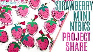 Strawberry Mini Notebooks Project Share, Summer Mini Notebooks, Mini Notebook Journals, Party Favors