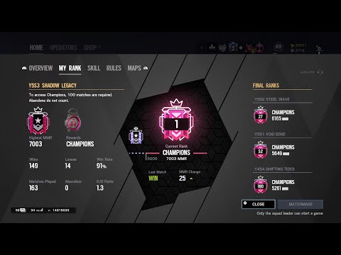 BEST NEW SENS OPERATION SHADOW LEGACY #1 CHAMPION