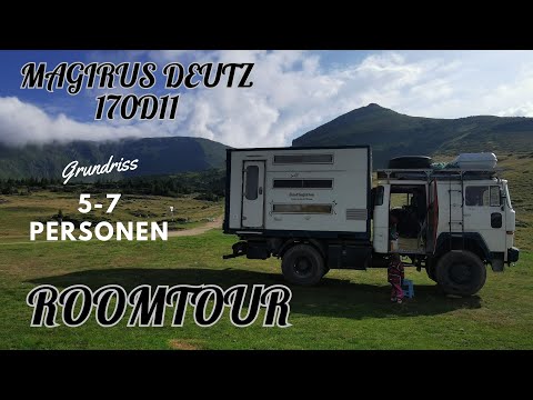 Roomtour Magirus Deutz 170D11 Grundriss 5-7 Personen mit Stockbetten /Familie mit Kinder /Allrad LKW