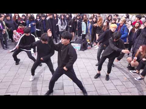 20191116. ILLUSION. BTS 'MIC DROP' COVER. CUTE SCHOOLBOYS. DYNAMIC ENERGETIC BUSKING.