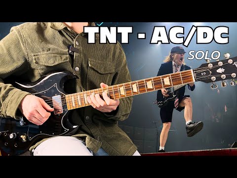 TNT Solo - Playthrough + Lesson with TABS #ACDC #TNT #guitar #guitarlesson #electricguitar #tabs