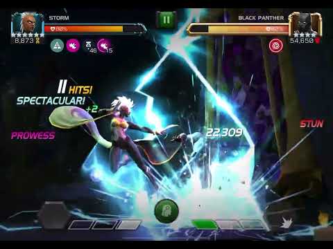 R1 6* horseman buffed storm with maxed prof x synergy testing: Insane damage #mcoc