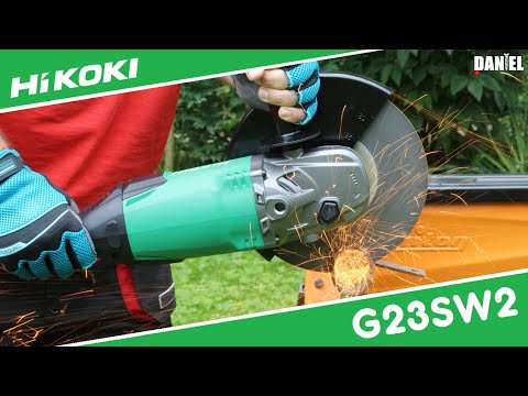 HiKOKI kampinis šlifuoklis G23SW2, 2200 W, 230 V video