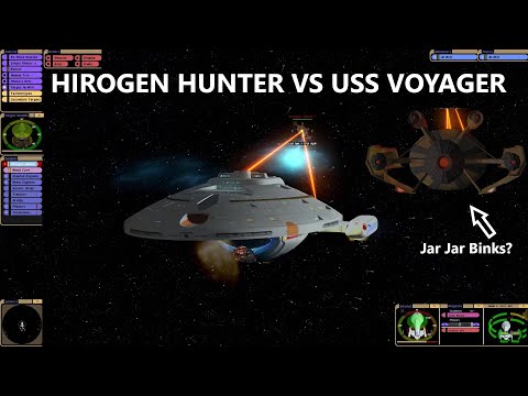 Hirgoen Hunter VS USS Voyager | Jar Jar Binx? | 4 Battles | From Both Sides | Star Trek Bridge Comma