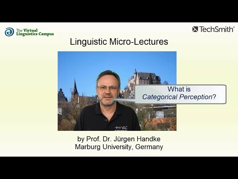 PHO_010 - Linguistic Micro-Lectures: Categorical Perception