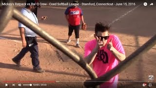 Mickey's Ratpack vs Bar Q Crew - Coed Softball League - Stamford, Connecticut - June 15, 2016