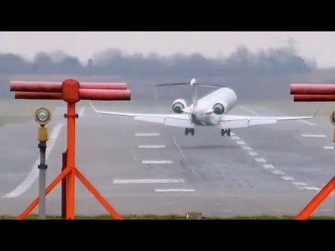 Drift and Drop😮 GO AROUND 💨✈️Mitsubishi Bombardier CRJ-1000
