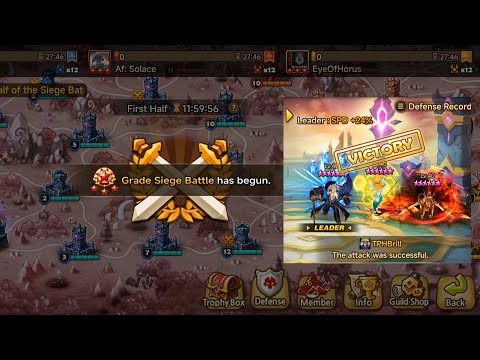 G3 Siege EU with runes - Hidden Actions vs Af: Solace vs EyeOfHorus #summonerswar