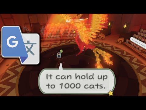 Google Translate changed this Paper Mario boss fight [Fire Vellumental]