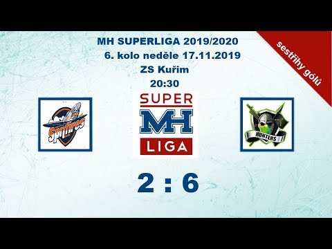 MH SUPERLIGA 6 .kolo 2019/2020 Spitfires vs Hunters 2:6 - sestřihy gólů