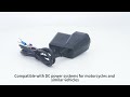 Motocyklová USB nabíječka s voltmetrem a teploměrem - USB QC3.0 + USB-C - Video Youtube