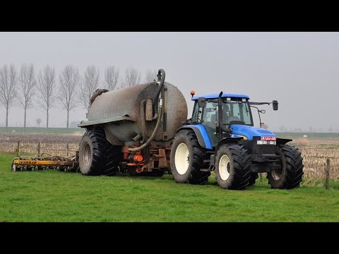 New Holland TM155 & mesttank 16m³ - Loonw. Neyt-Van Laere