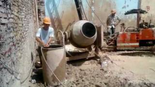 Video Tường vây - Trộn bê tông và đổ bê tông