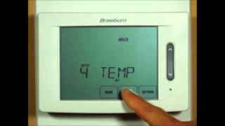Braeburn Touchscreen Thermostat - User Settings