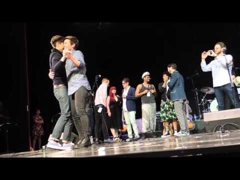 Rhea Butcher and Cameron Esposito dancing — Final Concert of JoCo Cruise 2016