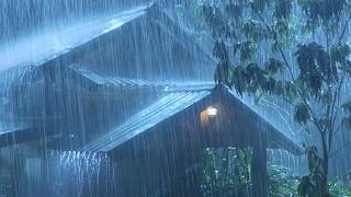 (No Ads) Heavy Rain at Night with Deep Thunder Sounds ⛈️ Peaceful Sleep & Ultimate Relaxation