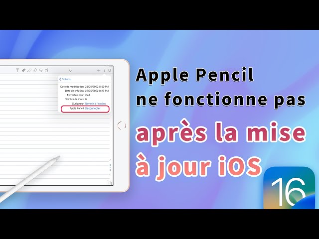 comment réparer l'Apple Pencil qui ne fonctionne pas