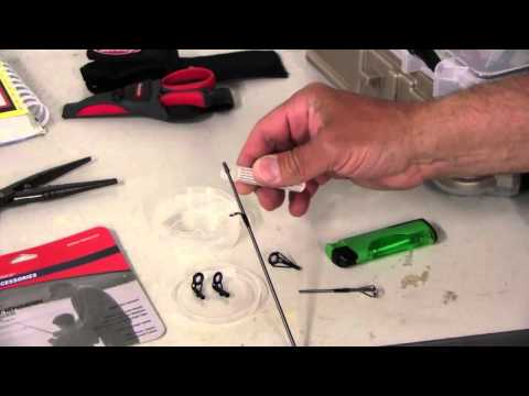 Part of a video titled How to Repair Broken Fishing Rod Tips - YouTube