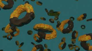 【Blender】ドーナツの雨アニメ