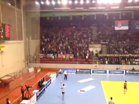 Radnicki Kragujevac-Knack Randstad Roeselare.CEV Champions league.Crveni djavoli navijaju