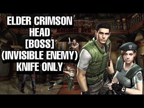 Resident Evil HD Remaster: Elder Crimson Head - BOSS (Invisible Enemy) KNIFE ONLY