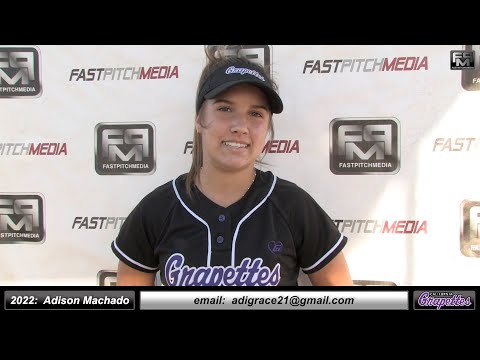 2022 Adison Machado 4.3 GPA Athletic Middle Infielder Softball Skills Video - CA Grapettes 18 Gold