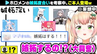 【本人登場】ねねち&ポルカがホロメンの嫉妬度合いを妄想していたらコメ欄にご本人降臨ww【ホロライブ切り抜き/桃鈴ねね】