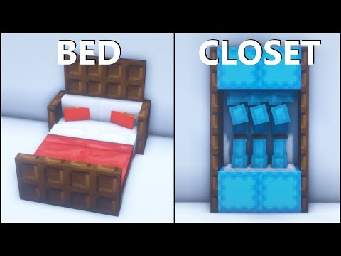 Minecraft: 20+ Bedroom Build Hacks and Ideas! [easy]